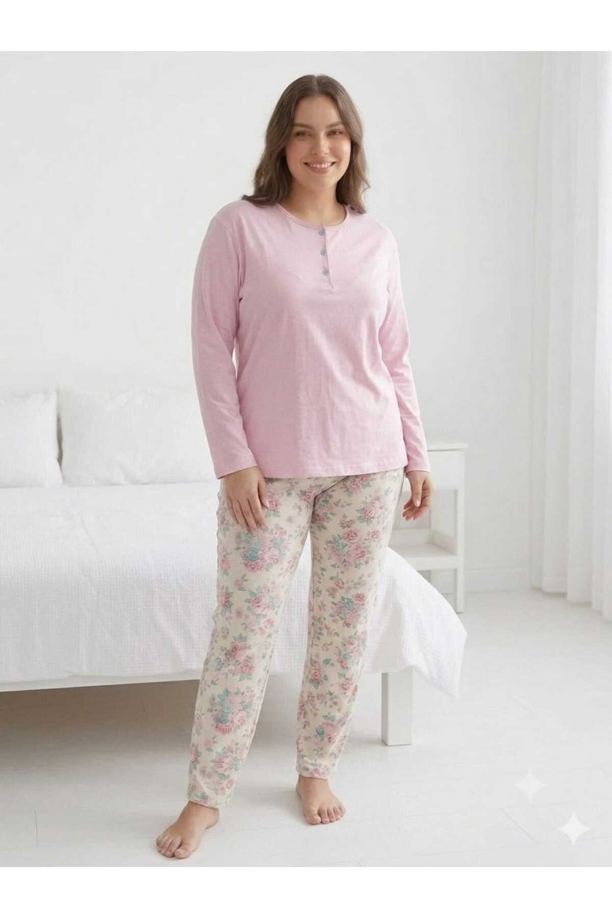 GİYDİNGİYDİN Büyük Beden Pijama Takımı görsel 2