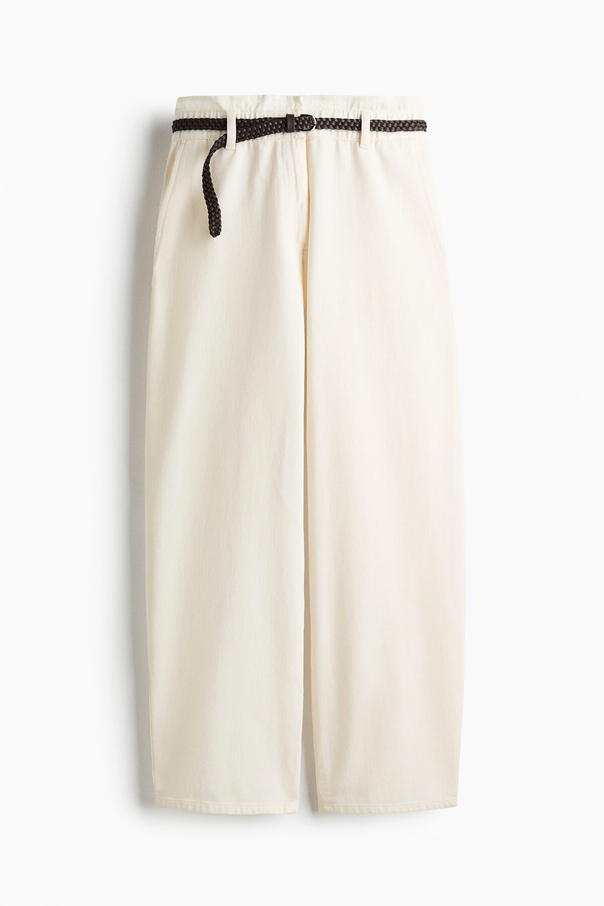 H&M Barrel Paçalı ve Kemerli Pantolon görsel 3