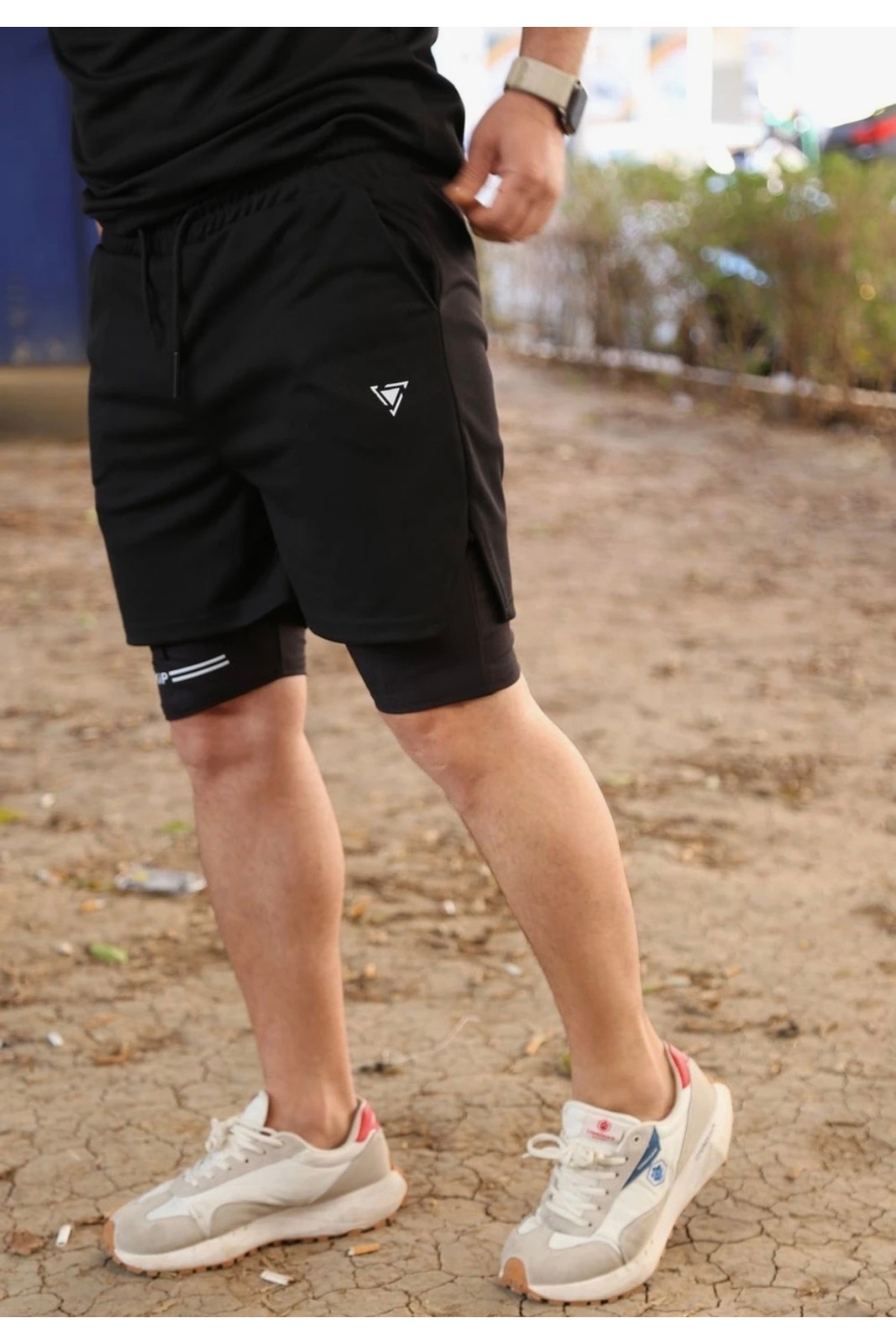 WEARMAX Sporcu Taytlı Şort Erkek spor kesim görsel 3