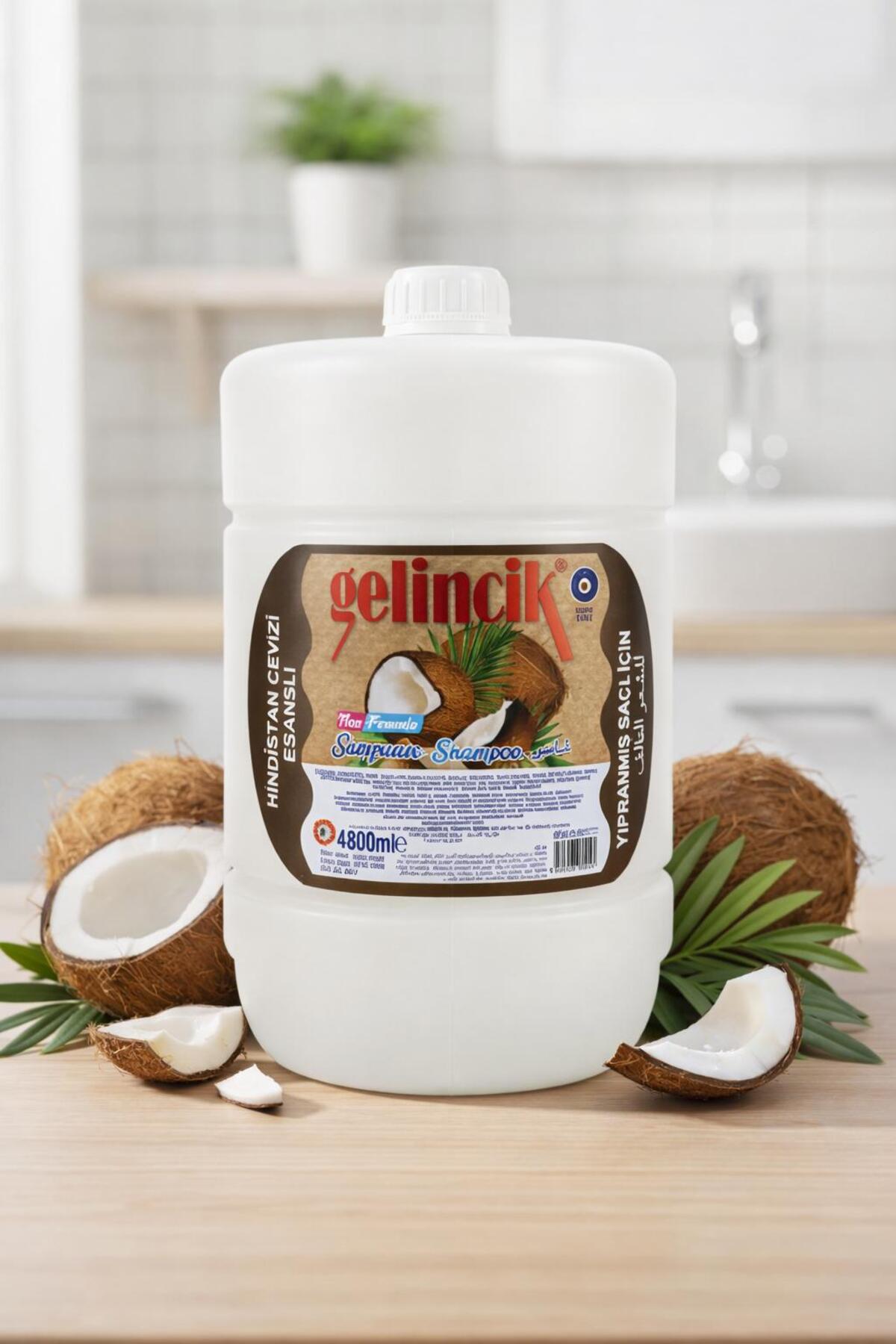 HİNDİSTAN CEVİZİ ŞAMPUAN - SAÇ KREMİ - EKONOMİK 4'LÜ SET 2+2 - 4AD*4800ML - TÜM SAÇ TİPLERİ İÇİN — GELİNCİK4LÜSET — تصویر 3 از 4