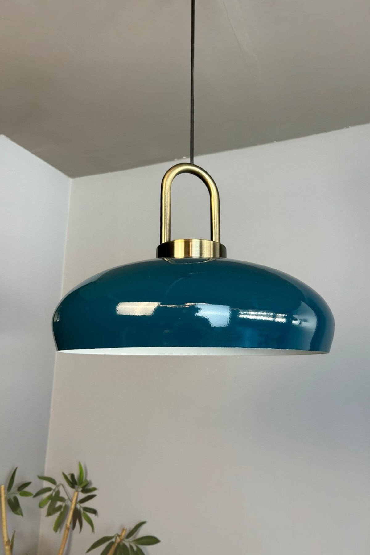 Estrela Sea Green Single Chandelier Antique Lock Hood Indoor Lighting Decorative Kitchen Cafe Living Room