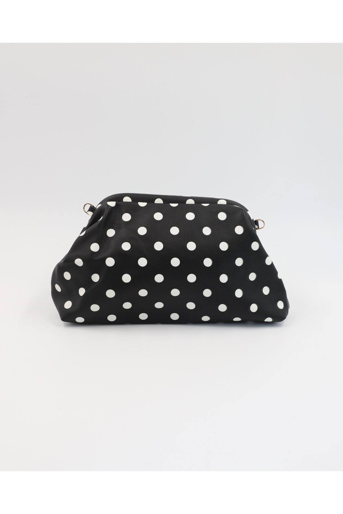 Women's Polka Dot Clutch Bag with Chain Strap