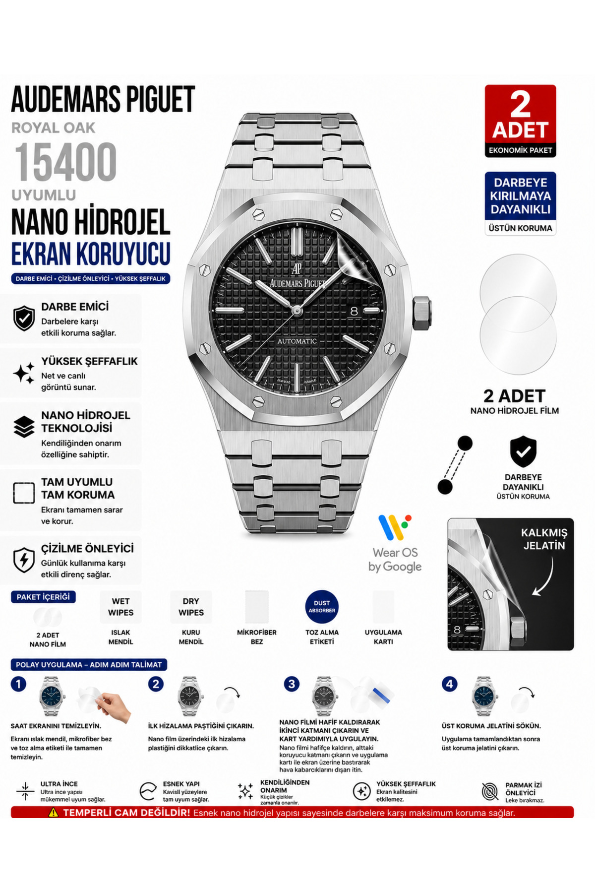 Astakos Audemars Piguet Royal Oak 15400 Uyumlu Şeffaf Nano