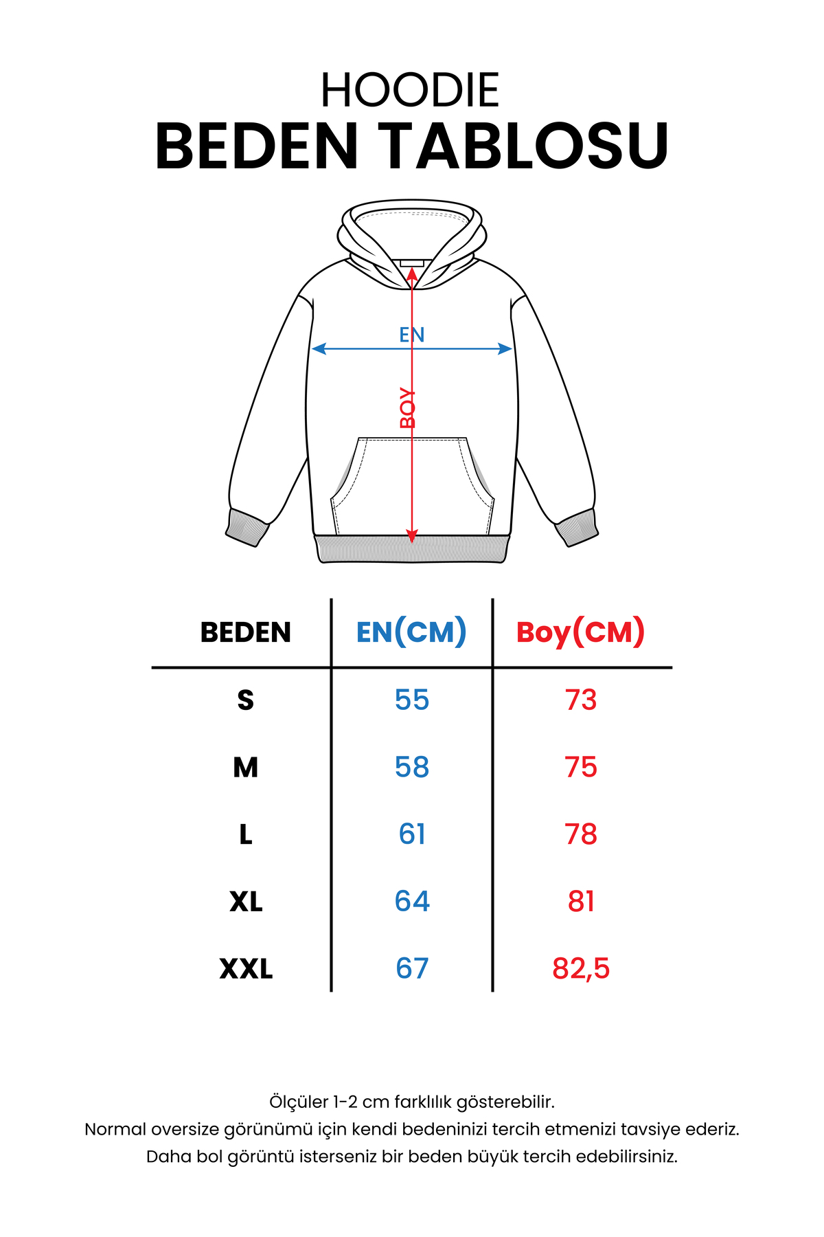 Genel Markalar Unisex Oversize Basic Bordo Kapüşonlu Sweatshirt Hoodie 3 İplik Şardonlu Kumaş görsel 3