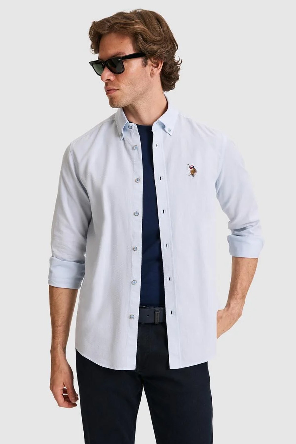 U.S. Polo Assn. Erkek Gömlek — آبی 50322343-VR003