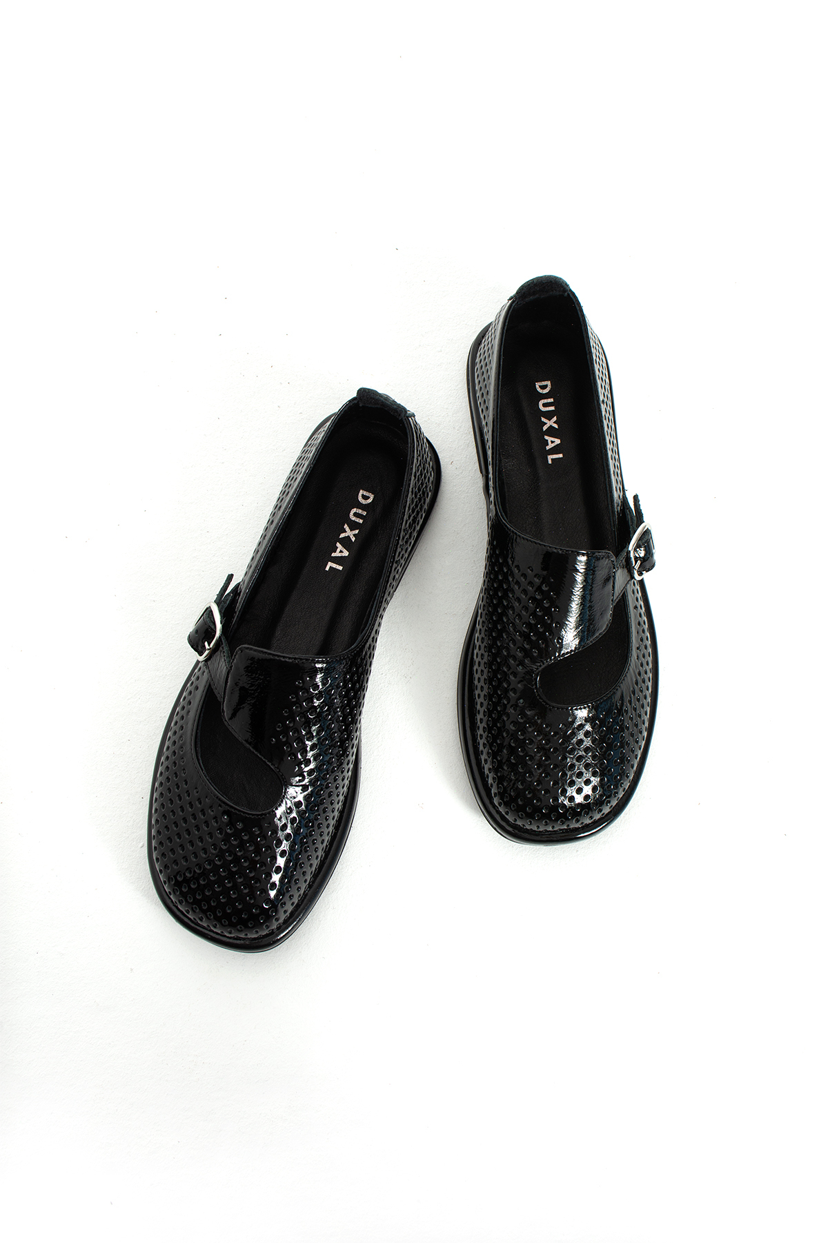 DUXAL SHOES Mandy Kadın Hakiki Deri comfort Taban Tokalı Delikli Babet