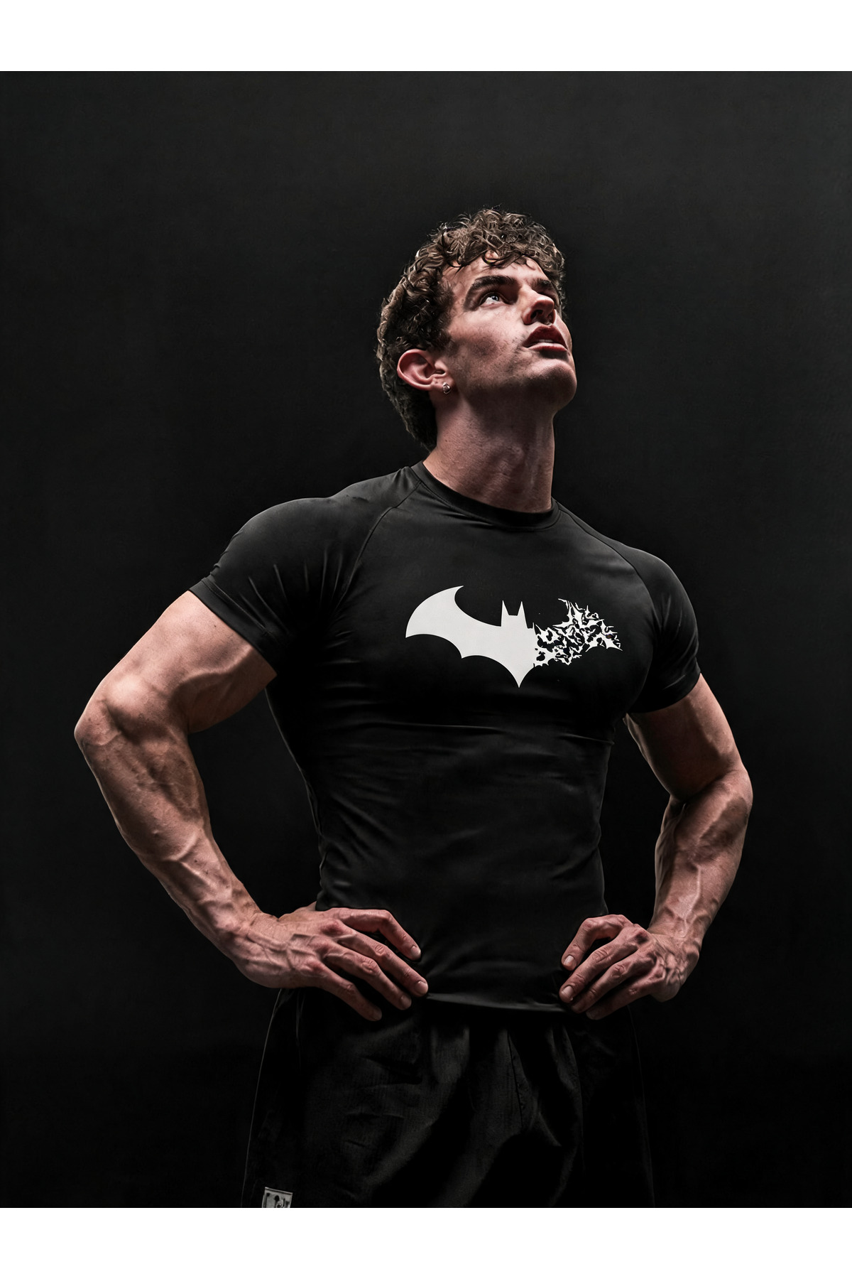 Yokedwear Yarasa Men'S/Women's Compression T-Shirt | Black Sports T-Shirt