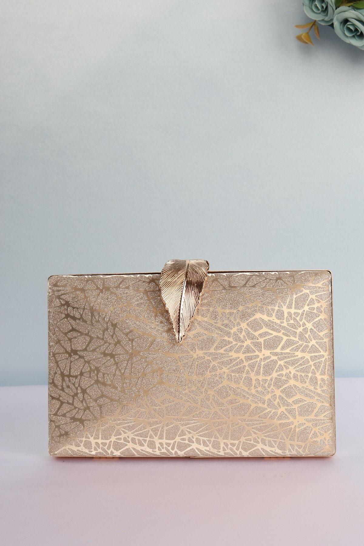 weem bag Elysara EB0713 | New Yaprak Gösterişli Yaprak Bukle Abiye Çanta görsel 2
