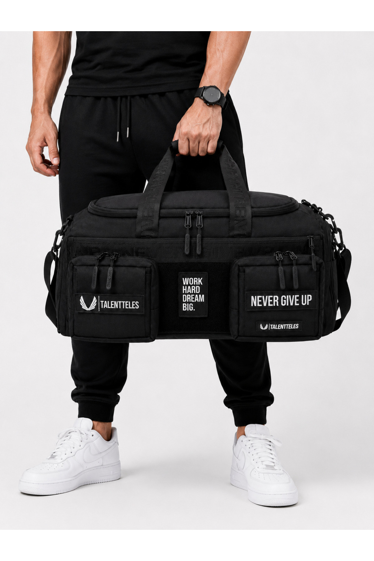 talentteles DUFFLE BLACK 45L SPOR ÇANTASI