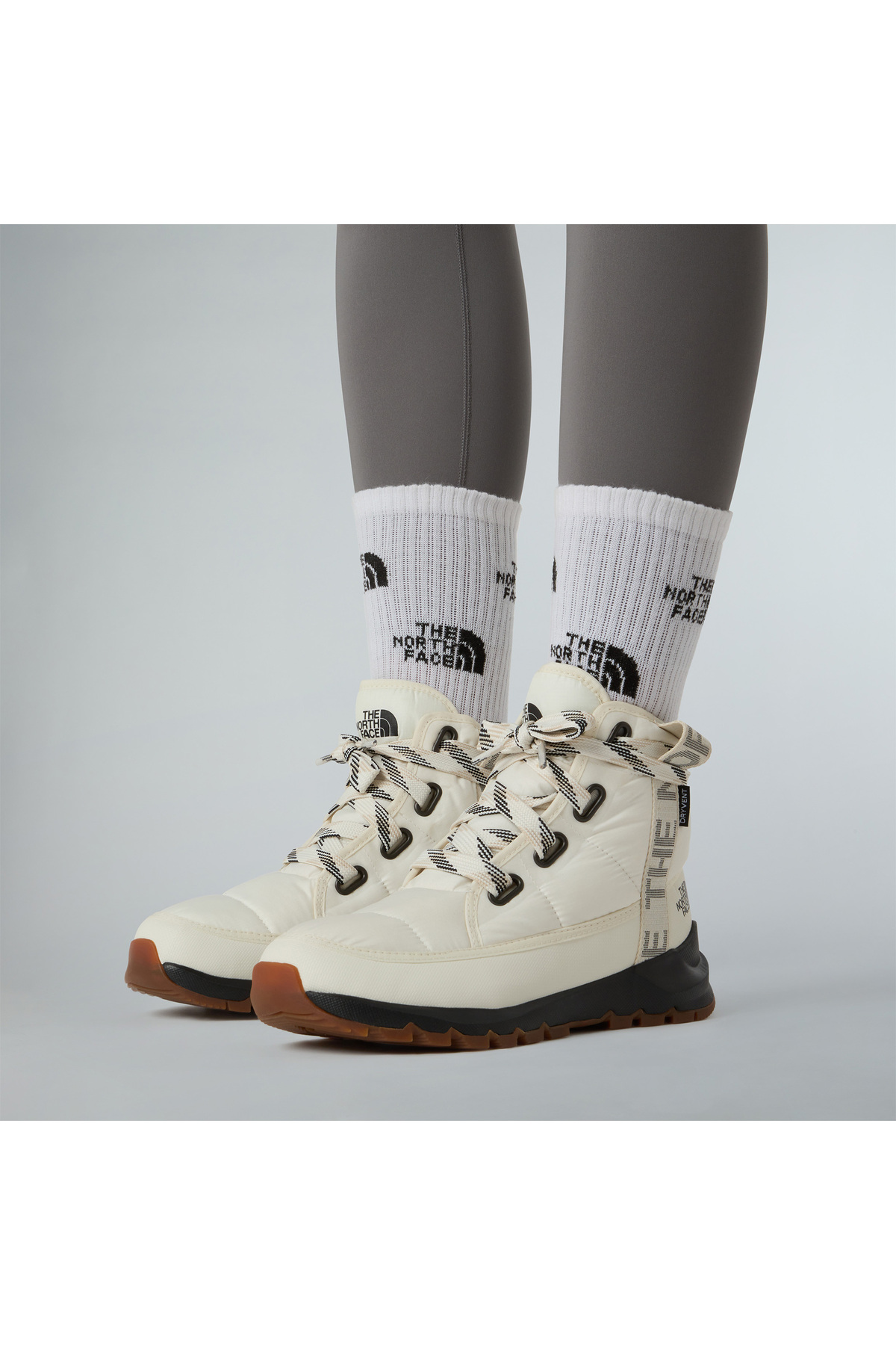 THE NORTH FACE Thermoball Lace Up Luxe Su Geçirmez Kadın Beyaz Bot görsel 6