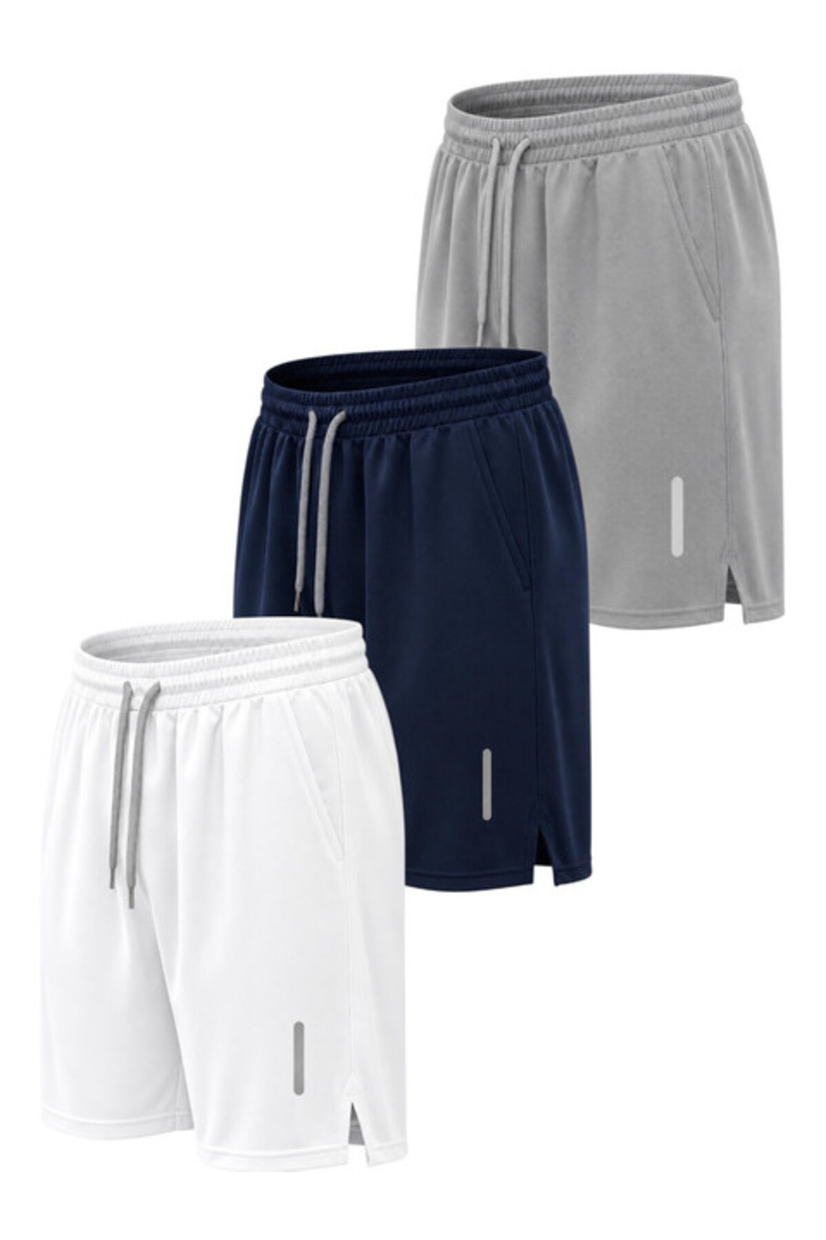 pandy 3-Piece Breathable Fabric Fitness Tennis Sports Shorts
