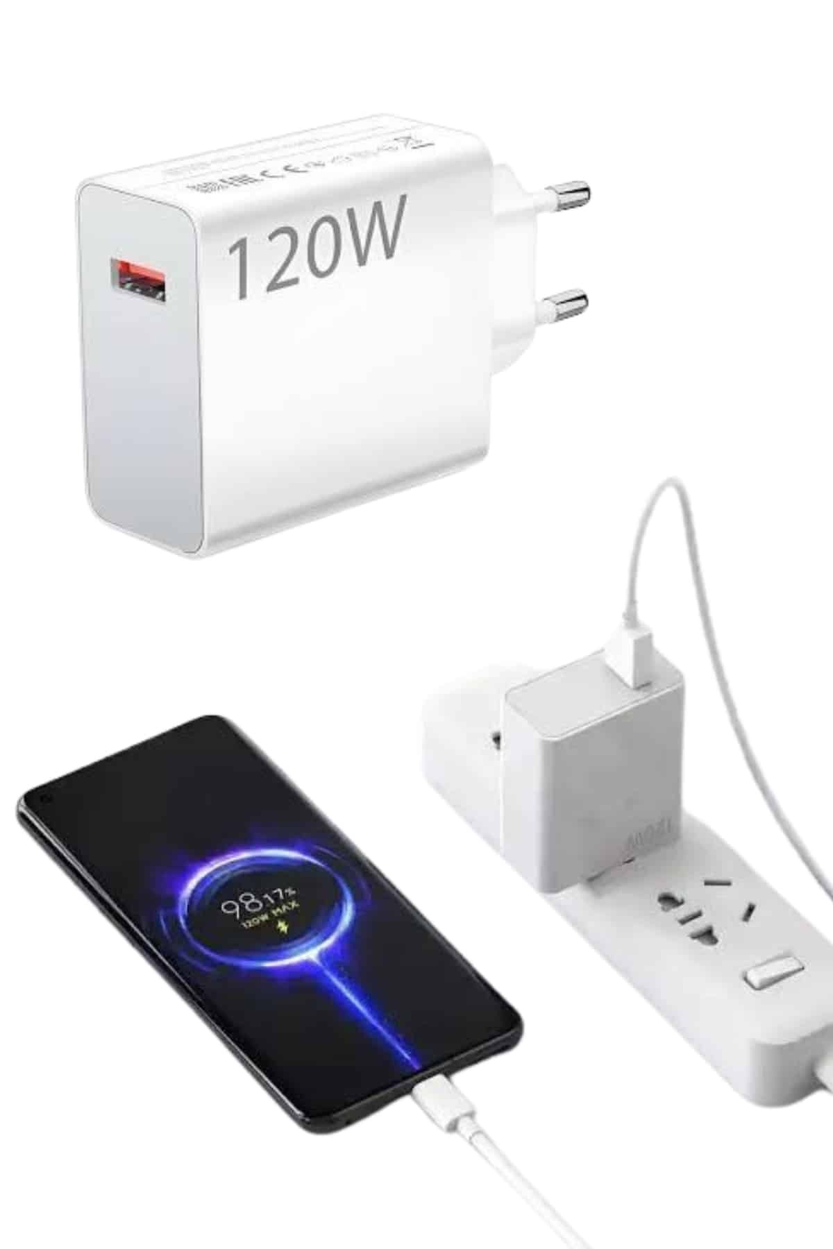 markentegra Type C Yüksek Hızlı Şarj Aleti Beyaz 120W Ultra Uzun Ömürlü