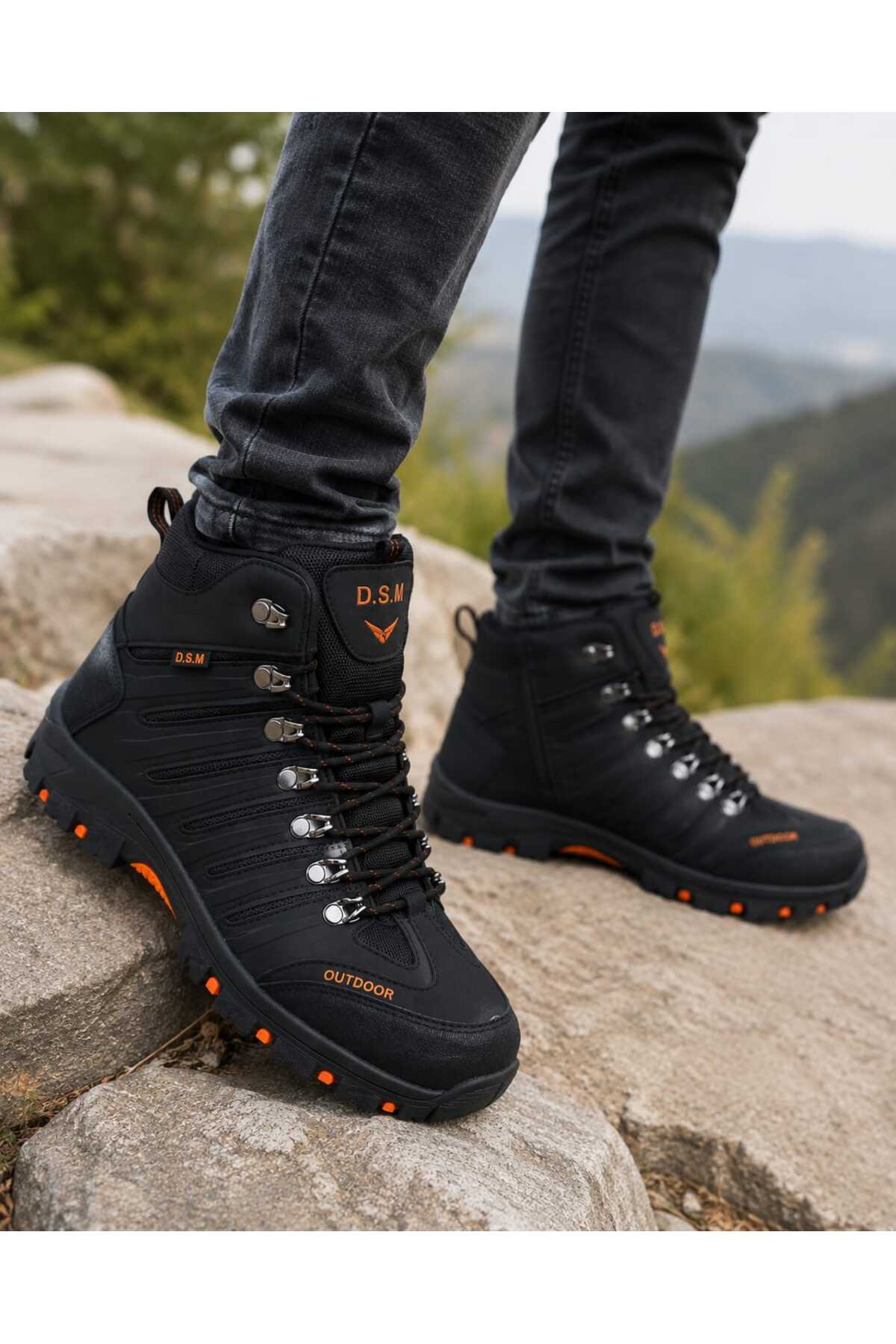 Dsm D.S.M Erkek Outdoor Trekking Rahat Kaymaz Taban Bilek Destekli Suya Dayanıklı Kışlık Bot