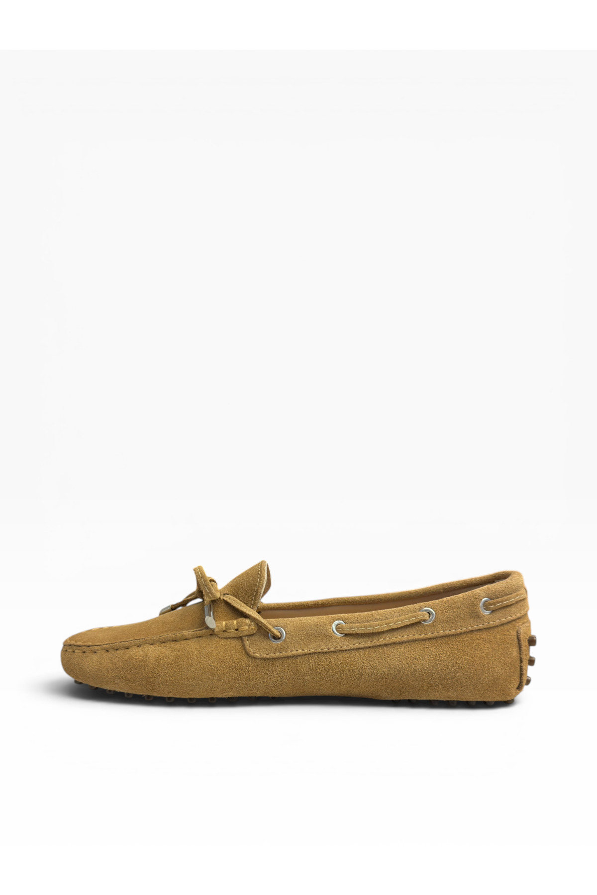 West To West Kadın Deri Camel Süet Loafer Ayakkabı görsel 4