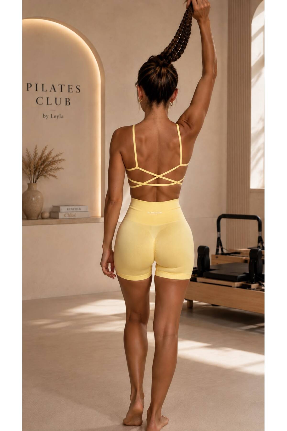 Pilates Club By Leyla Kadın Sırt Dekolteli Spor Büstiyer görsel 2