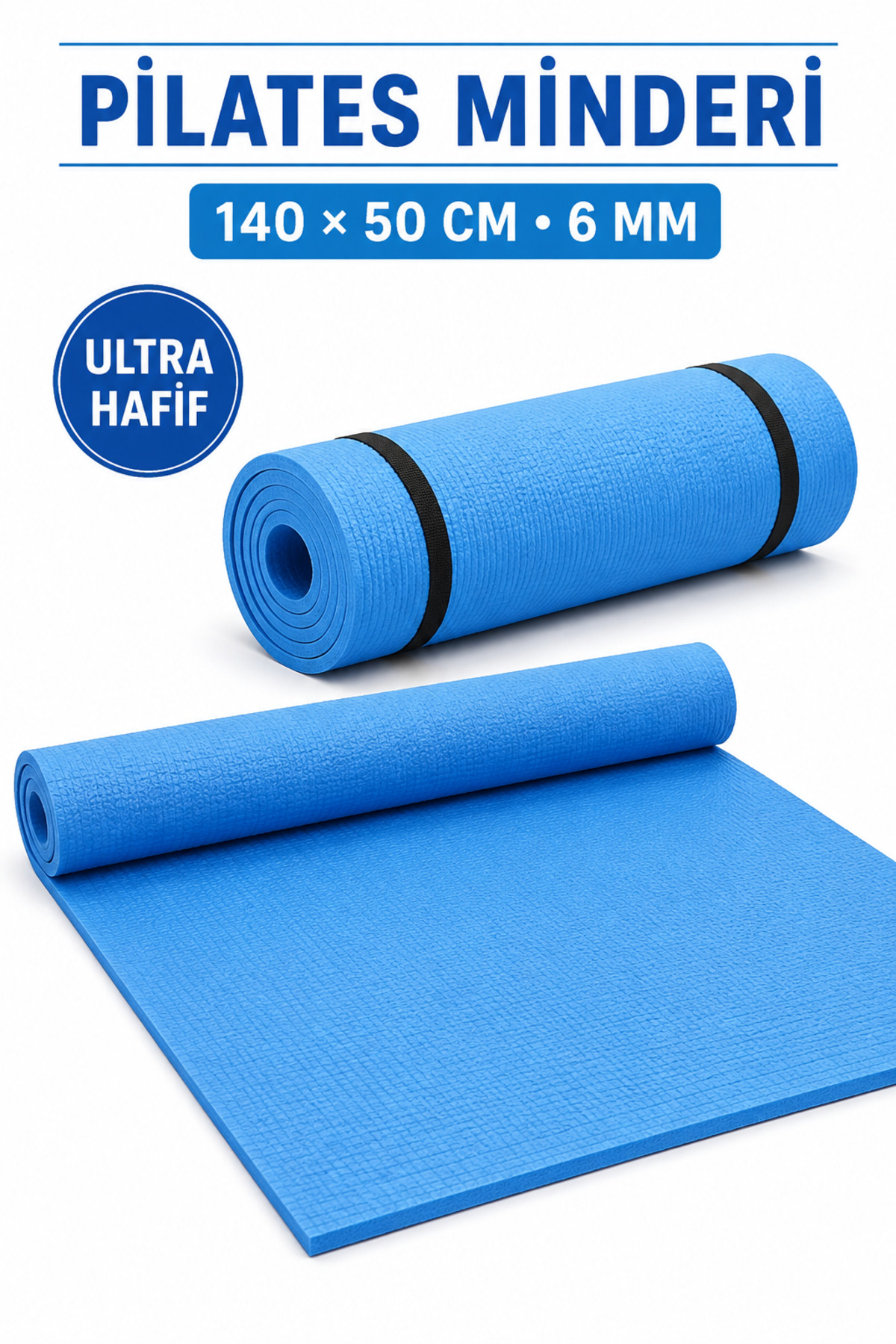 Tosima Pilates Minderi 6 mm Özel Dokulu Ultra Hafif Yoga Egzersiz ve Çocuk Oyun Matı