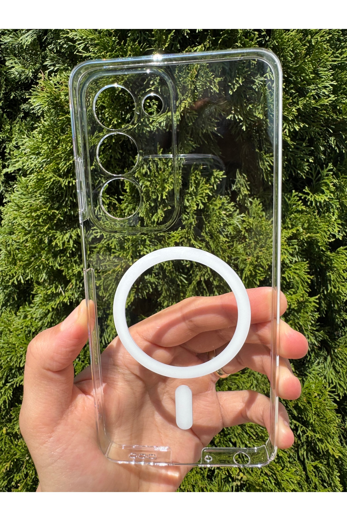 Oppo A5 Uyumlu Kılıf İnce Sert Sararmaz Magsafe Kamera Korumalı Koruyucu Dayanıklı Transparan Arka Kapak