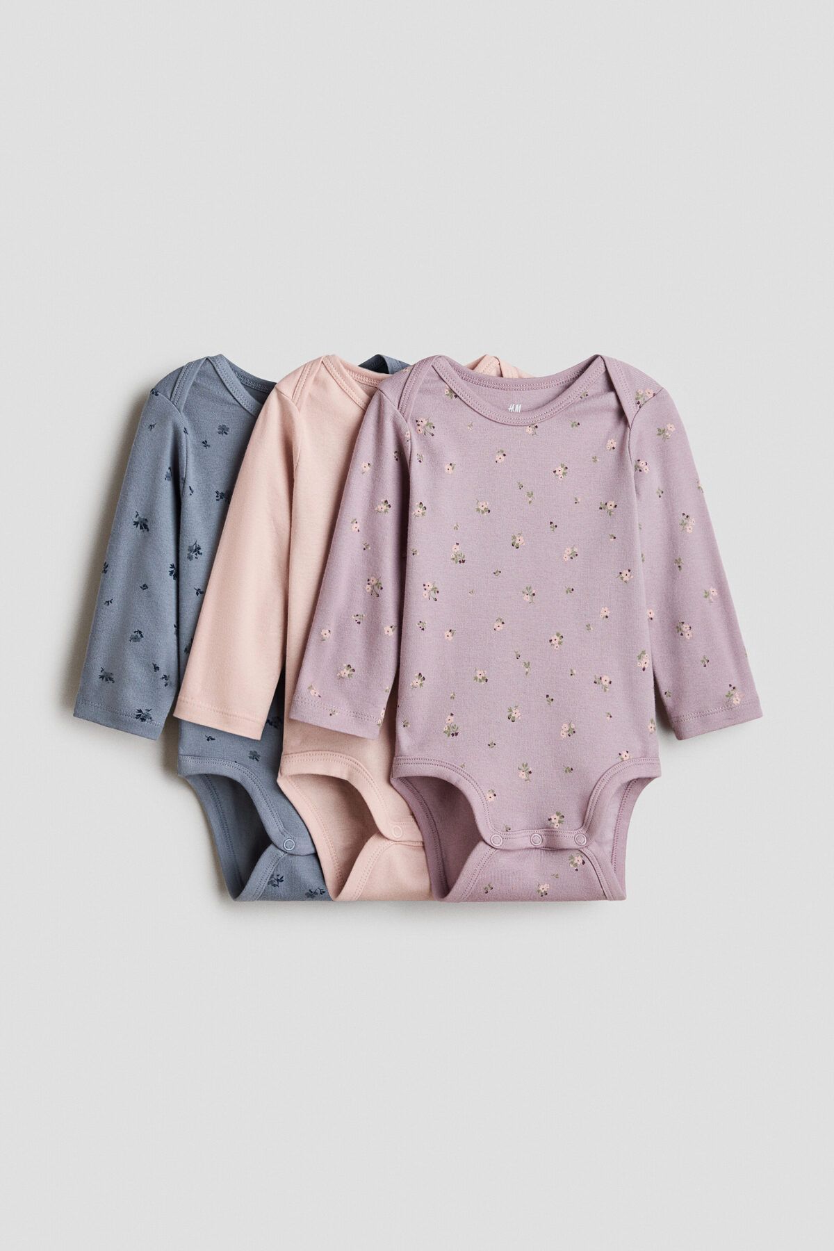 بادی سه تکه نخی یقه پاکتی اچ اند ام بادی H&M