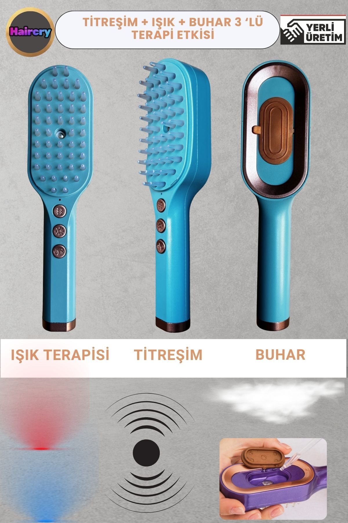 تونیک مراقبت از مو Velda Tech Haircry و myVelda، ست مراقبت از مو در منزل، ماساژ ویبره + بخار سرد + نور درمانی آبی و قرمز [رنگی] — TYC1A8D40124FE34DDC62D500 — تصویر 2 از 8