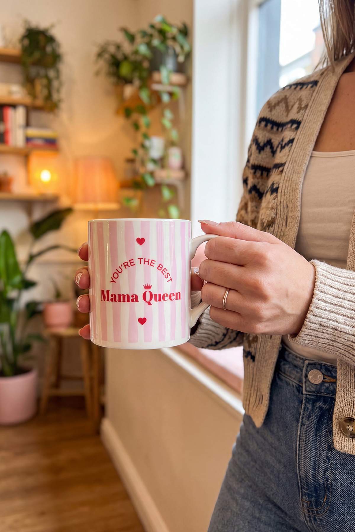 Trendyol Home Mama Queen Porcelain Mug Pink 320 Cc Tphss26Up00026