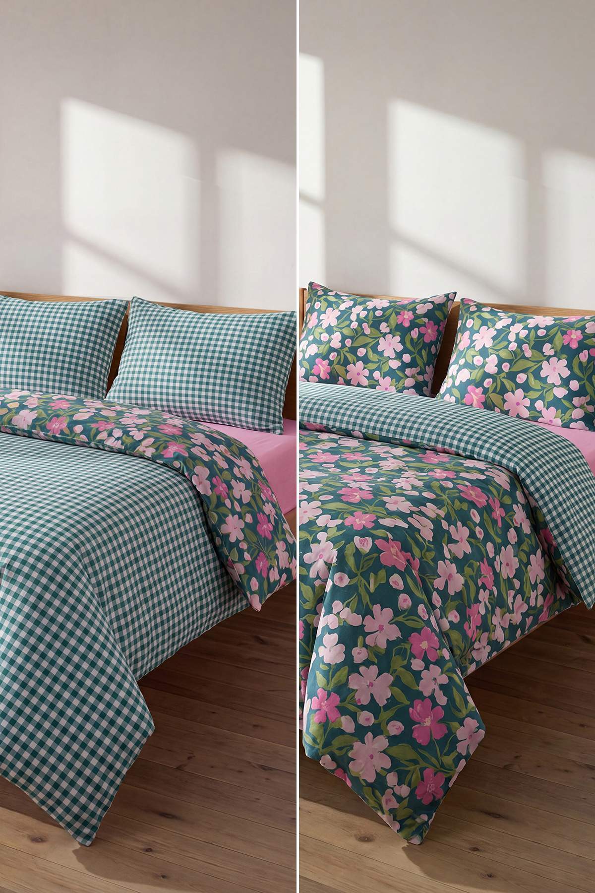 Trendyol Home Floral Printed Double Duvet Cover Set Tphss26Ckn00037