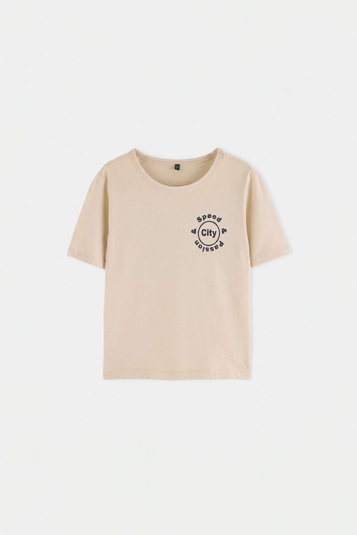 Trendyolmilla Kids Ekru Düz Örme T-Shirt TKDSS26TS00101