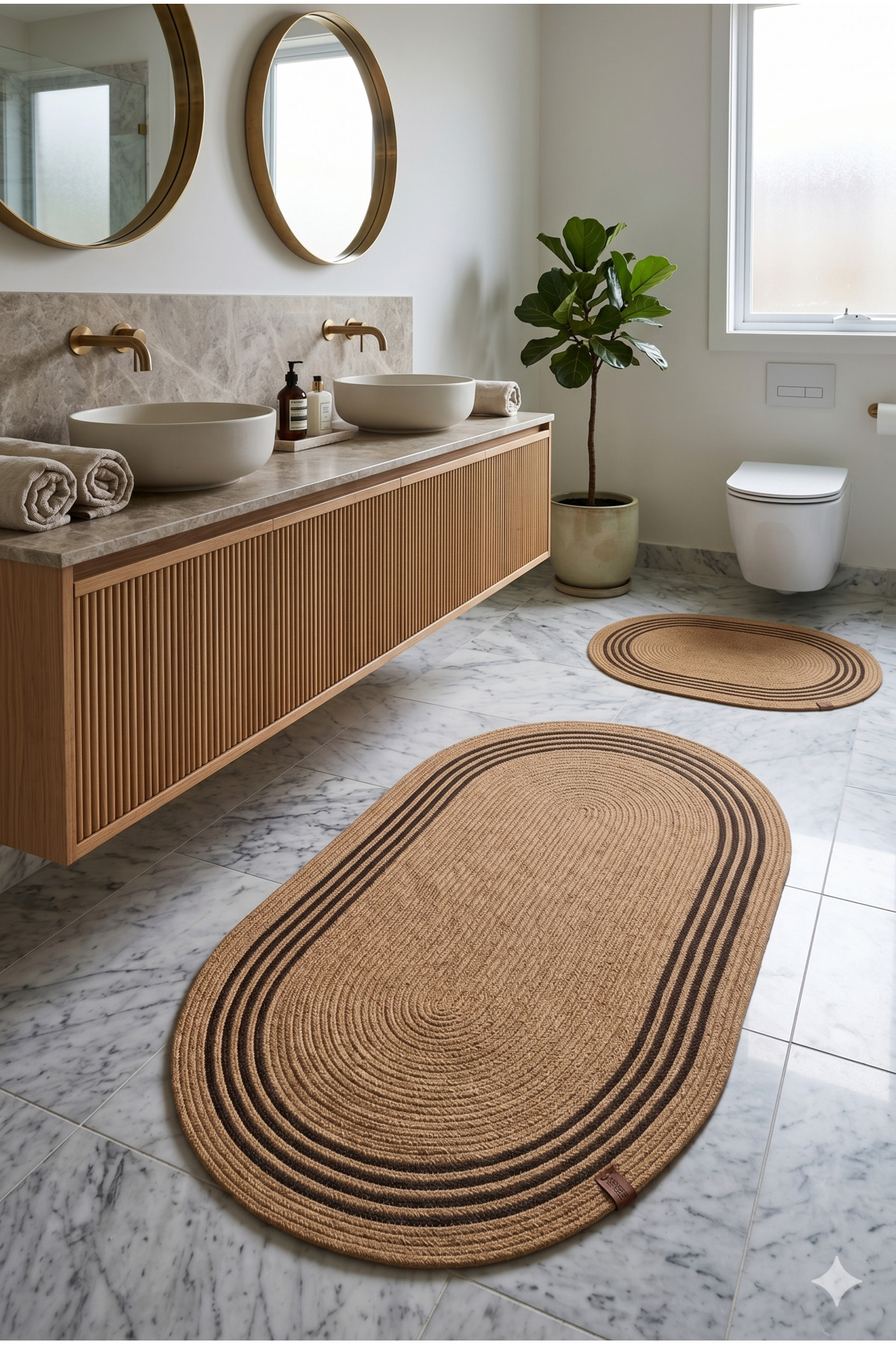 DOĞAL JÜT İP ÖRME BANYO PASPASI