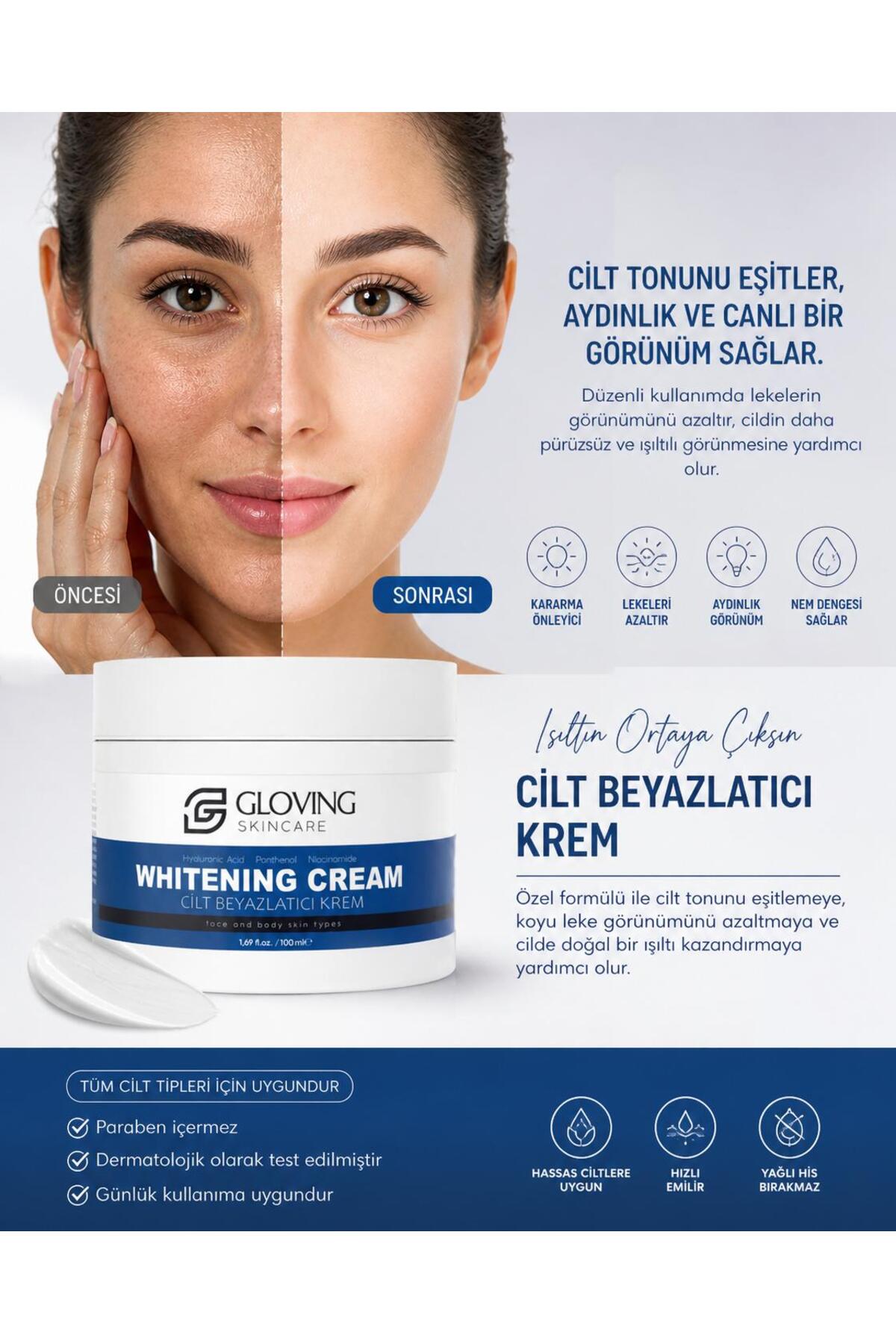 Koltuk Altı-diz-dirsek Ve Bikini Bölgesi Cilt Beyazlatıcı Krem 100 ml Skin Whitening Cream — 54656 — تصویر 2 از 4