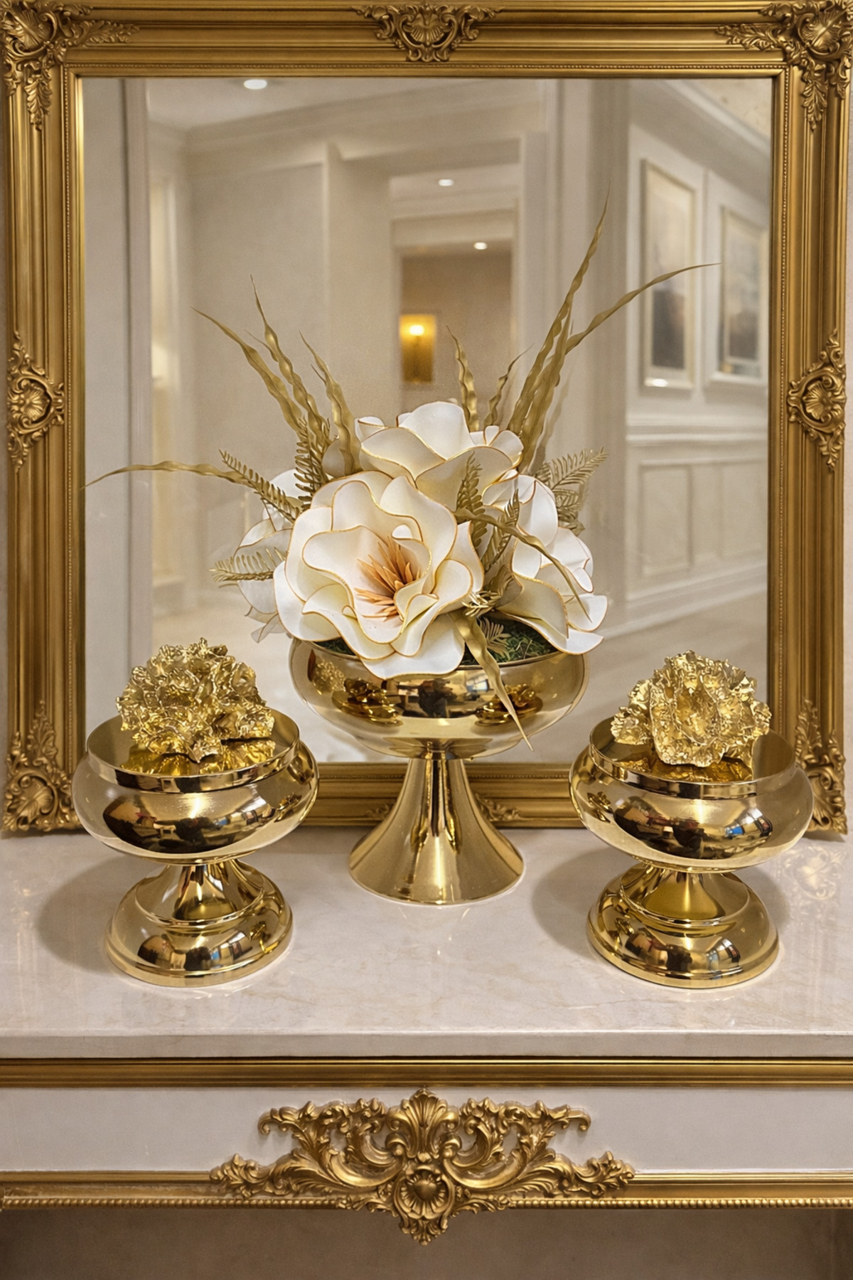 EVA LUXURY ARRANGEMENT GOLD 3 PIECE-MDL10