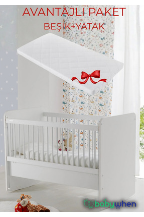 Babywhen Sallanır Sabitlenir Anne Yanı Bebek Beşiği 60x120 cm | 4 Kademeli Yü...
