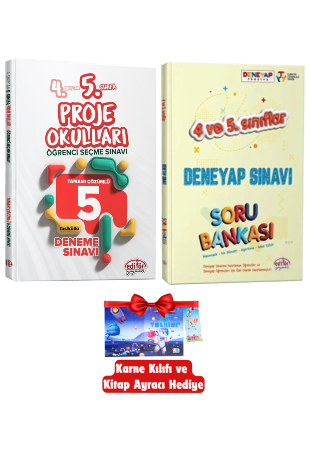 【ほぼ新品、4冊＆5冊セット】問題集 Editör Yayınevi 4. Sınıftan 5. Sınıfa Proje Okulları Seçme Sınavı