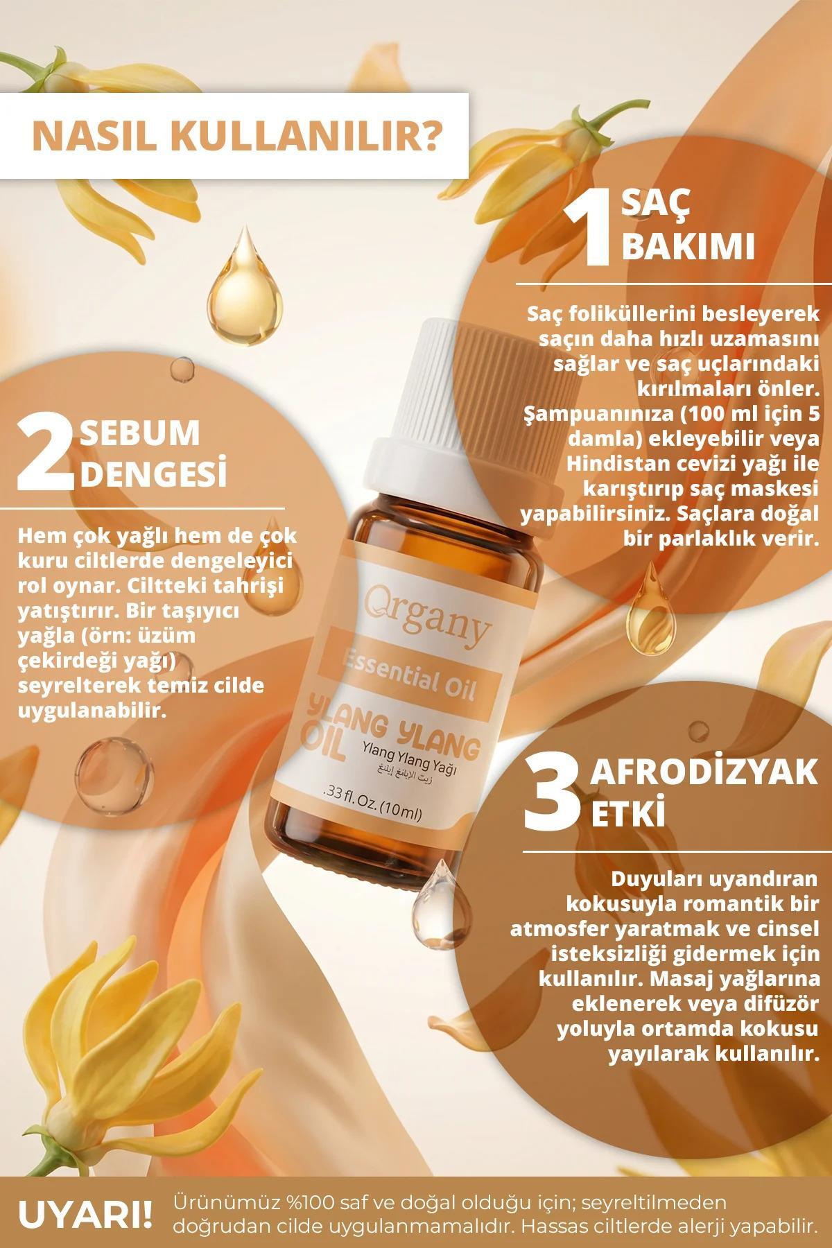 Ylang Ylang Yağı %100 Doğal Ylang Ylang Essential Oil 10 ml — OGEY10YLO — تصویر 3 از 5