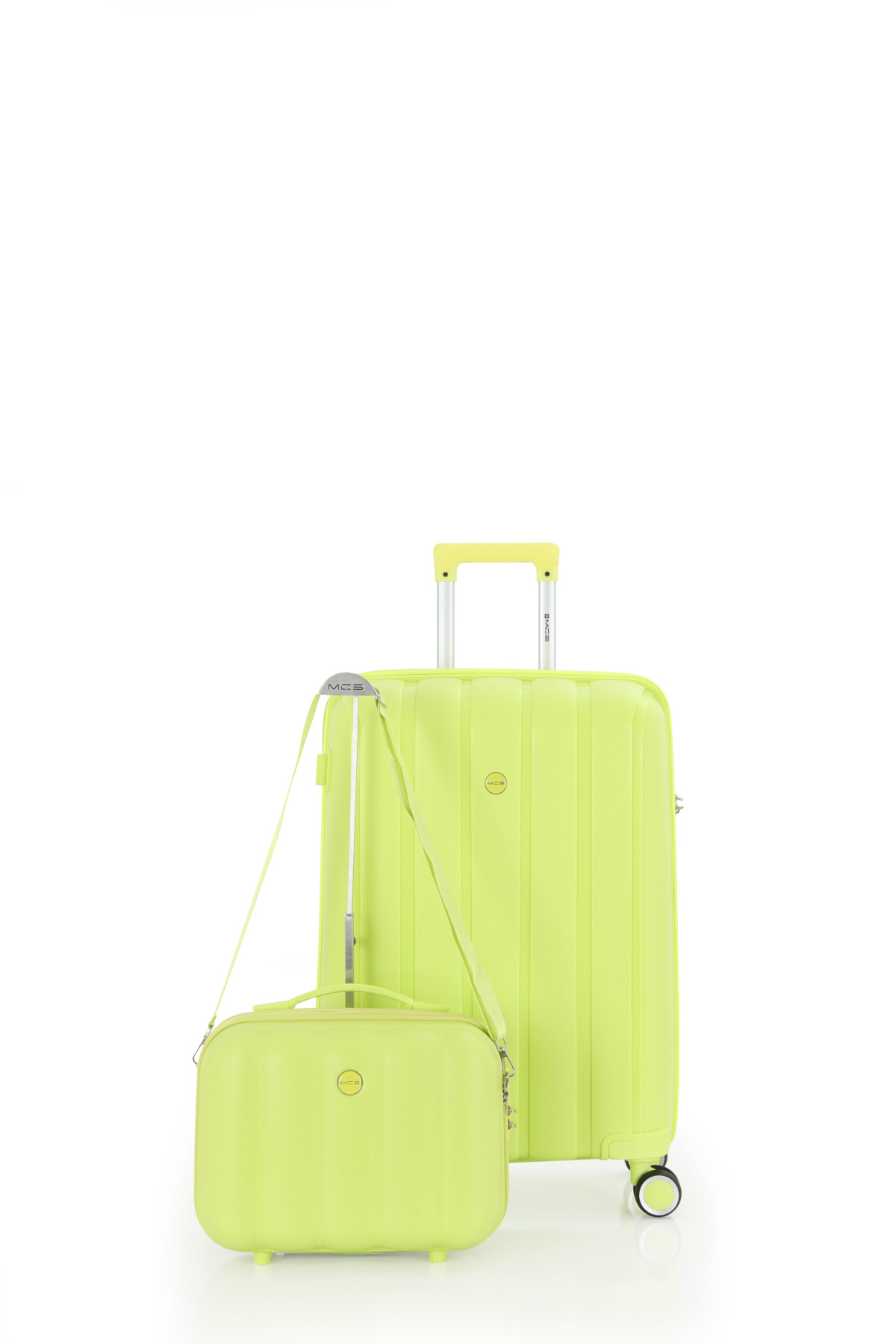 Polypropylene 2-Pack Suitcase Set Medium & Makeup V305