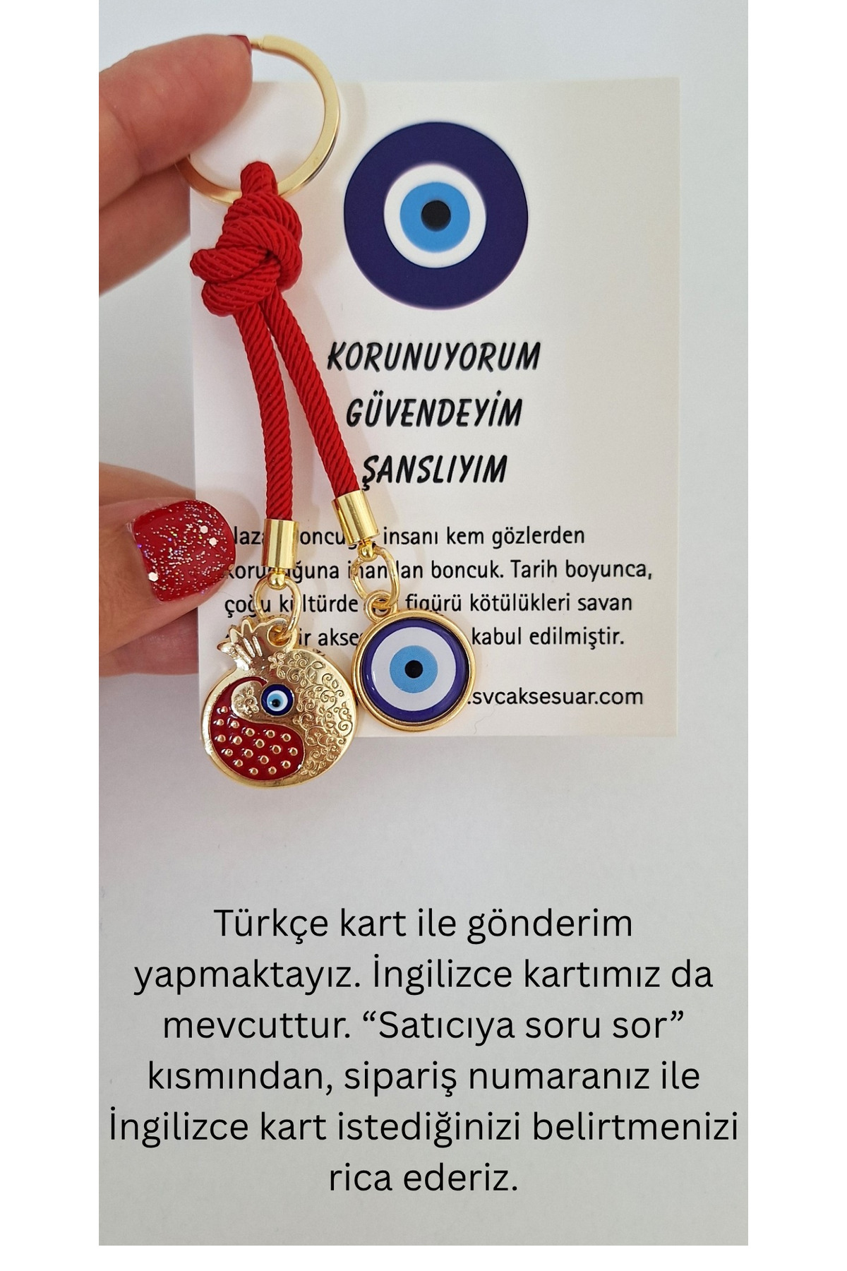 New Year Gift Abundance Fertility Pomegranate Keychain - 10cm