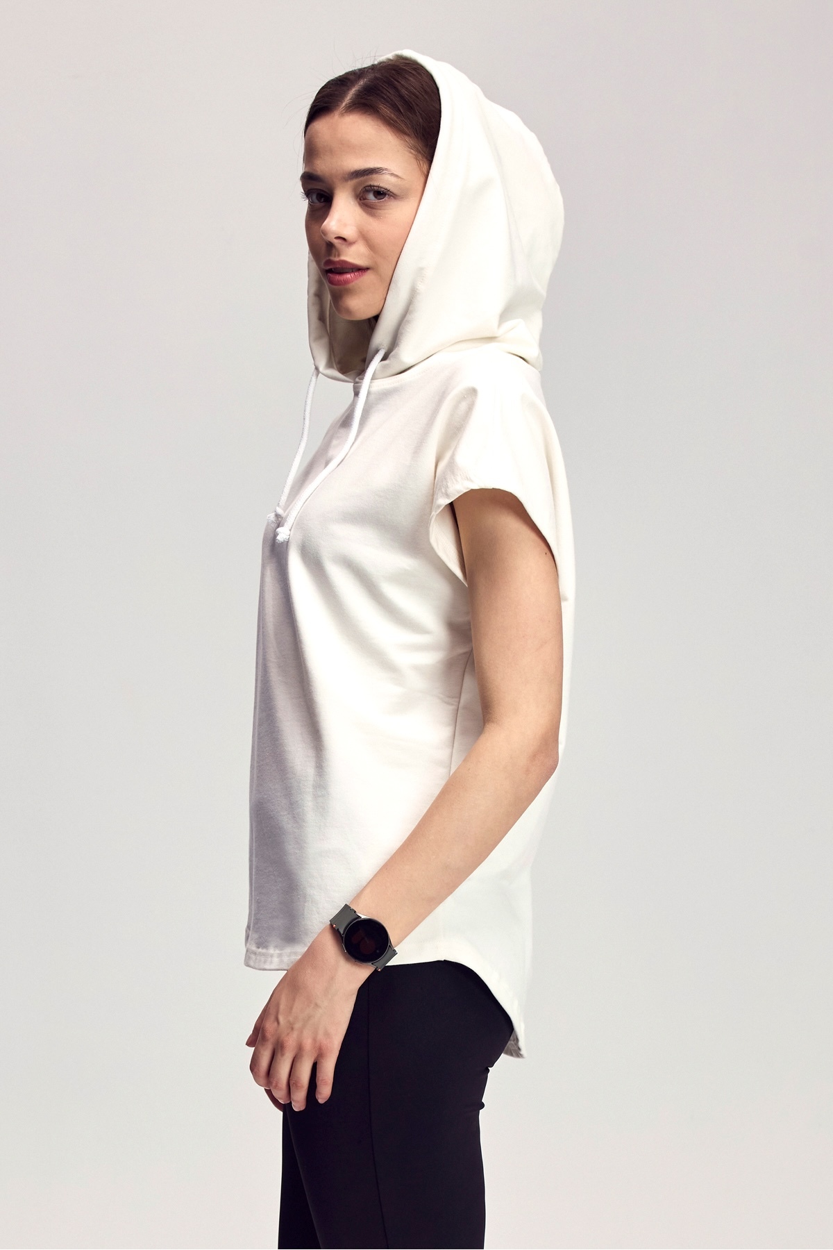 Scorp Nexa Kadın Kolsuz Sweatshirt Beyaz görsel 7
