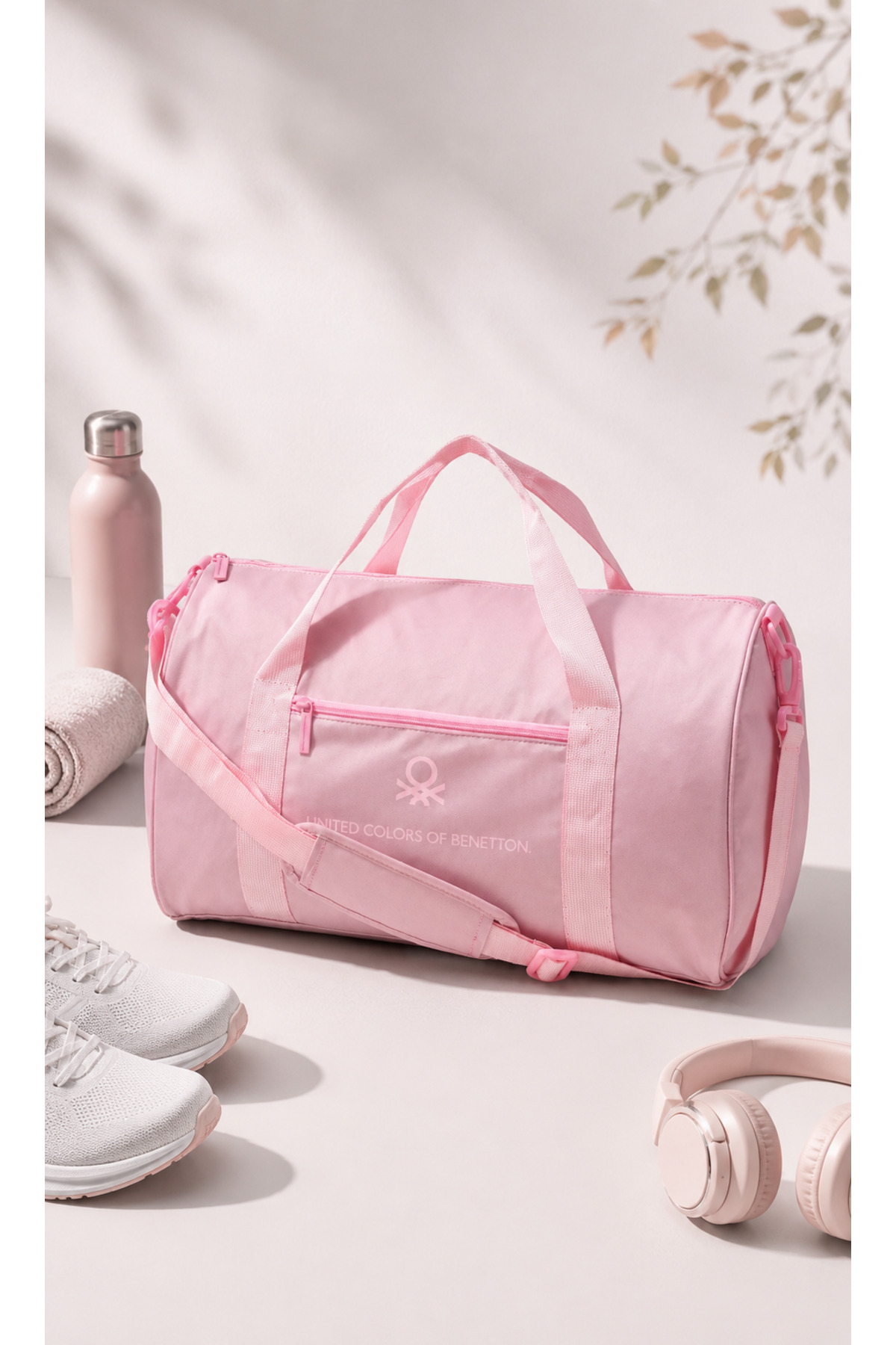 公式　BENETTON FORMULA１　ボストンバック➕ポーチ United Colors of Benetton Pink Unisex Shoulder Strap Travel Hand