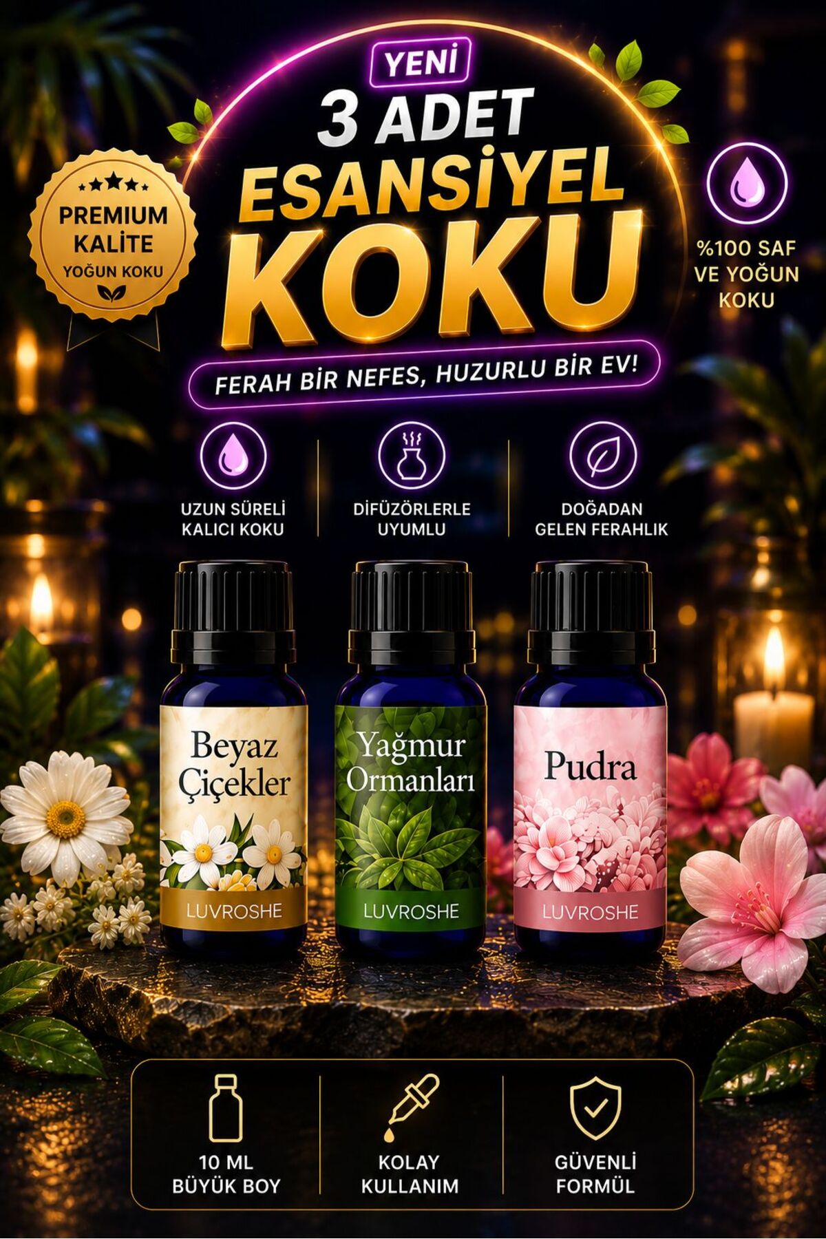 Fragrance set Essential Oil Incense Essence Room Fragrance Essential Oil 10ml Humidifier