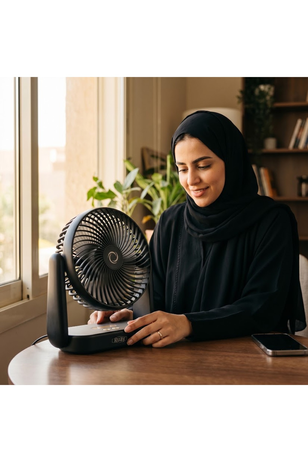 مروحة مكتب ومشبك ذكية 3 في 1 طراز RA73