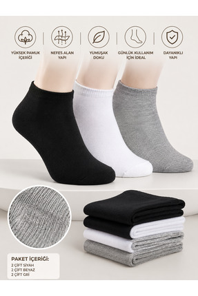 KM Collections 6'lı Ekonomik Paket Bay&&Genç Patik Çorap
