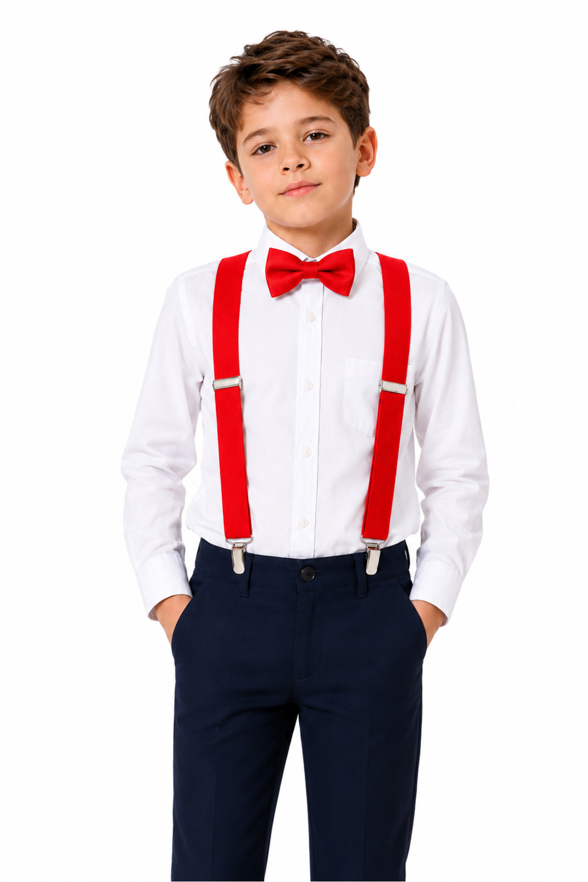 Children's Pants Strap and Bow Tie Set