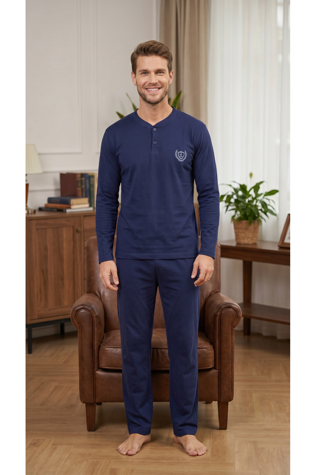 Rimoli %100 Pamuklu Süprem Erkek Pijama Takımı 1065 görsel 2