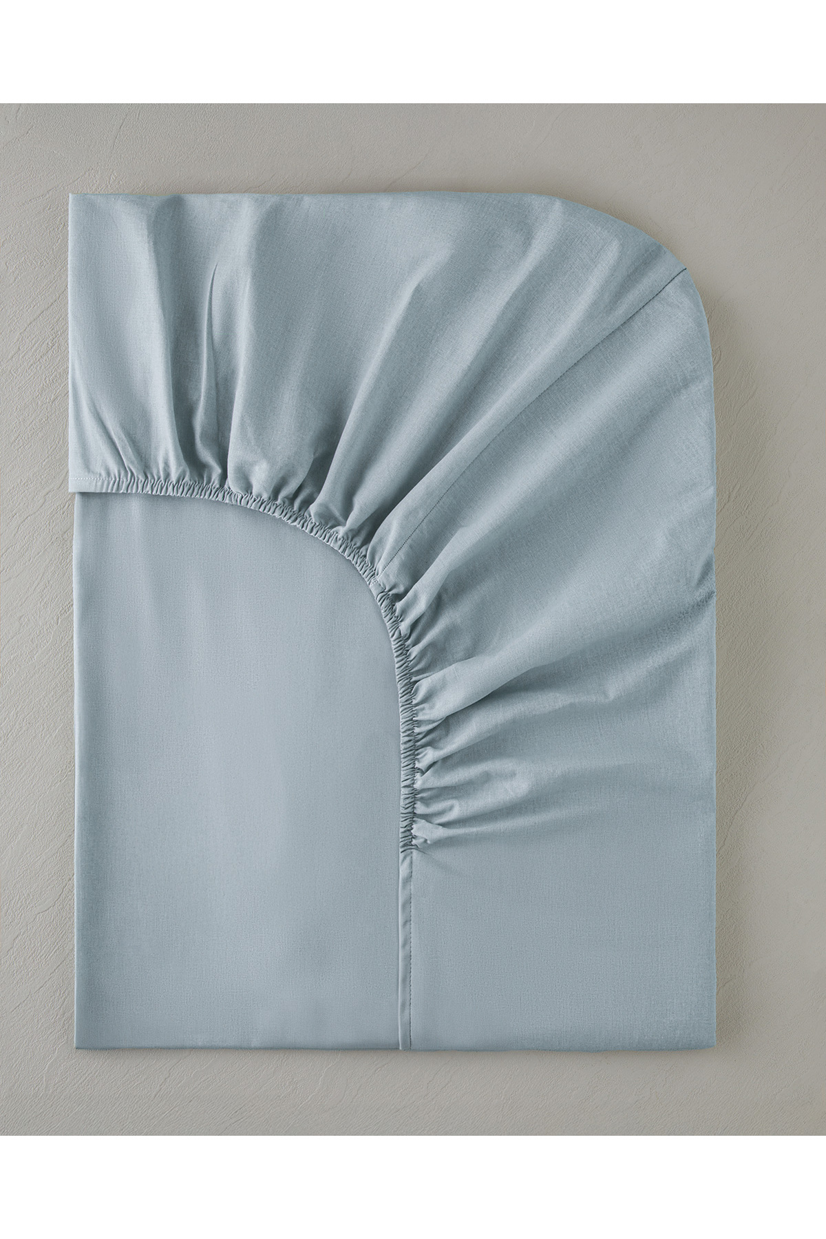 Novella Premium Pamuk Dokulu King Size Lastikli Çarşaf 180x200 cm Açık Mavi