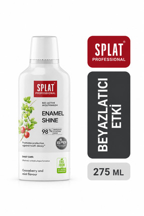 Splat Enamel Shine Ağız Gargarası Alkolsüz Diş Minesini Güçlendiren Ferah Nef...