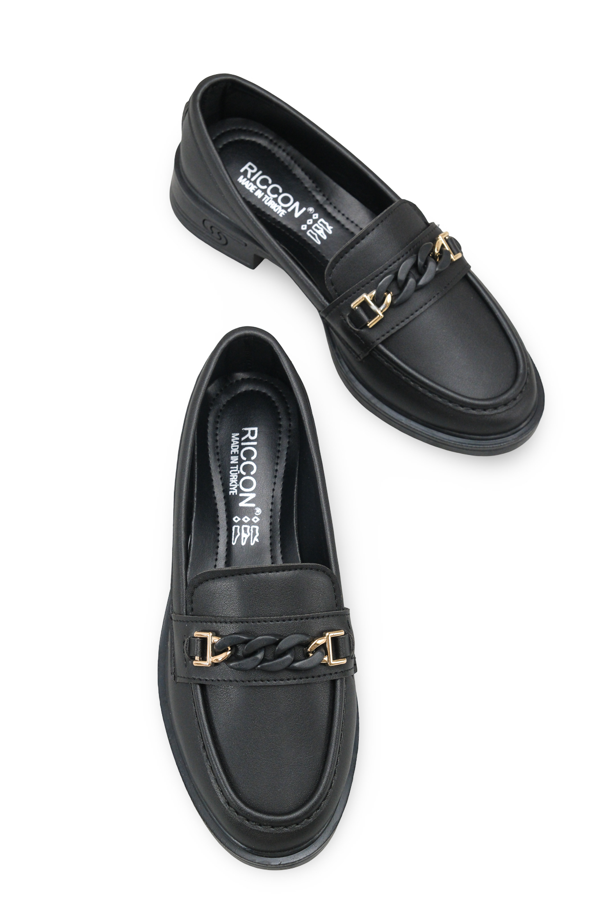 Riccon Criscerys Kadın Loafer 0012500 Siyah Cilt görsel 5