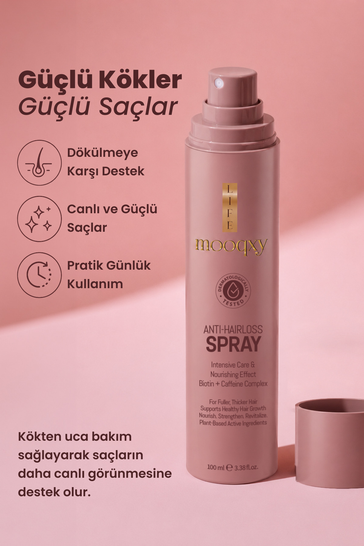 اسپری ضد ریزش مو بیوتین و کافئین ۱۰۰ میلی لیتر - تقویت کننده و احیا کننده مو — antihairlosspra01 — تصویر 3 از 5