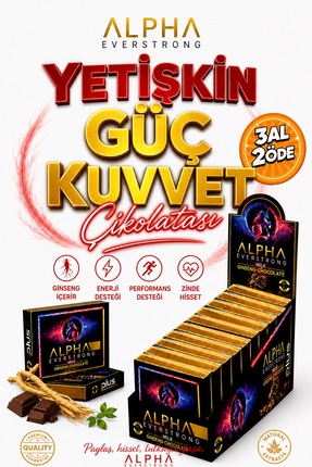 ALPHA EVERSTRONG Gınseng Yetişkin Sütlü Çikolata (10 ADET X 25 GR)