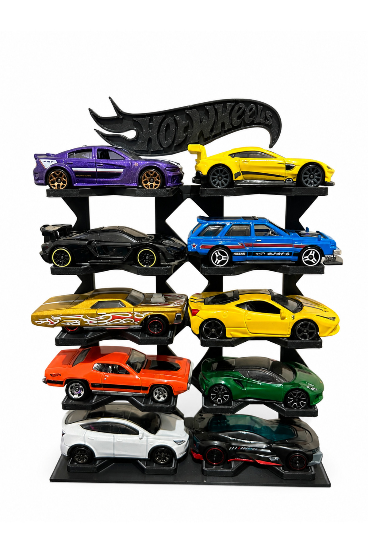 Reborn 3D hotwheels 1/64 Ölçek Model Araç Standı 10 Araçlık