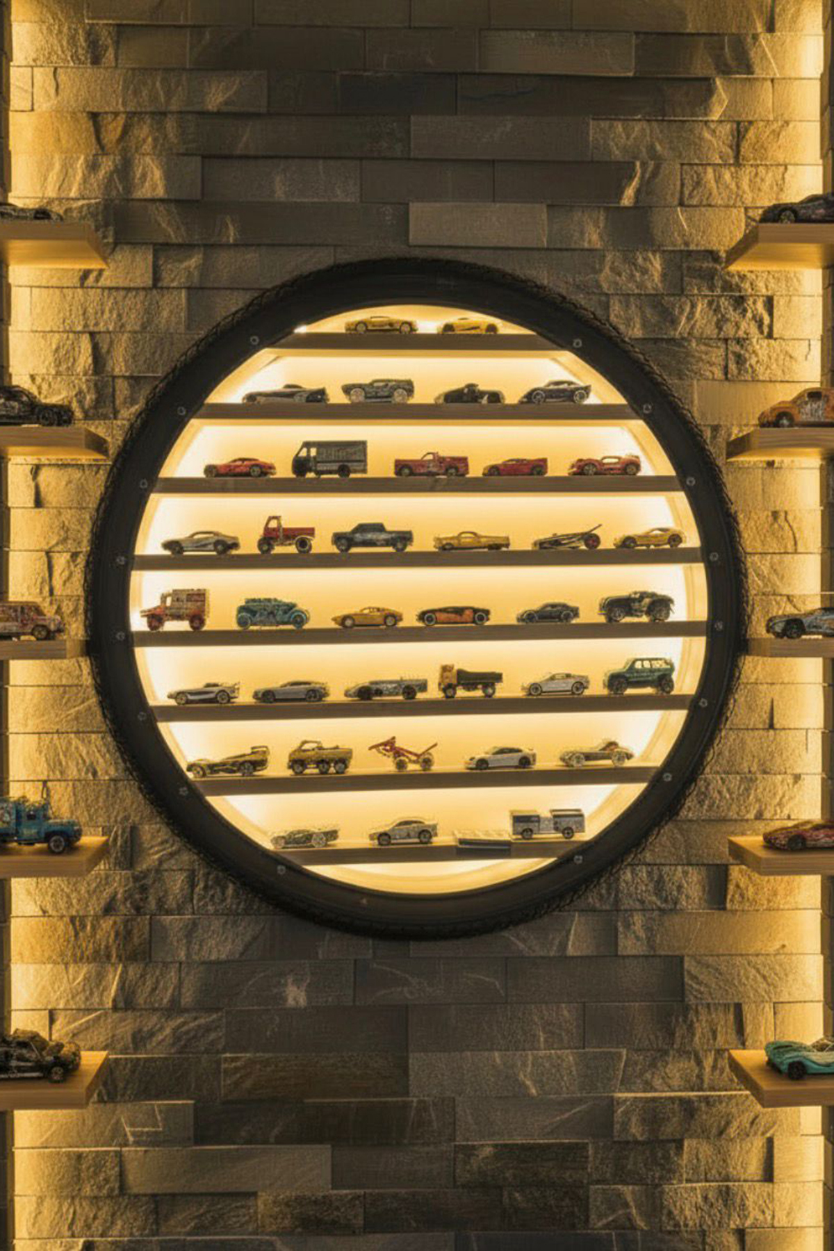 Illuminated Kids Toy and Car Rack