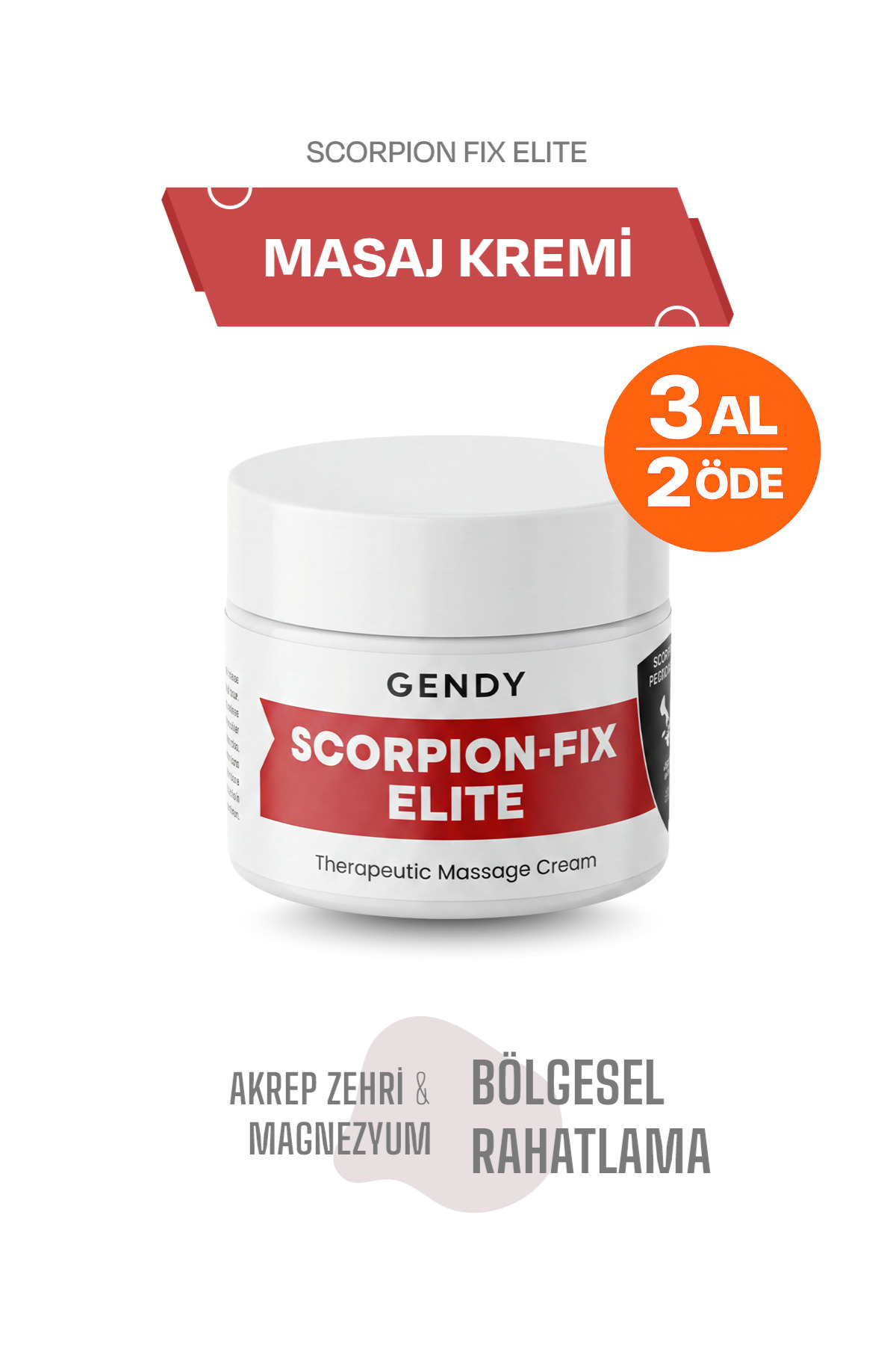 GENDY Scorpion Fix Elite - Akrep Zehri & Magnezyum - Rahatlatıcı