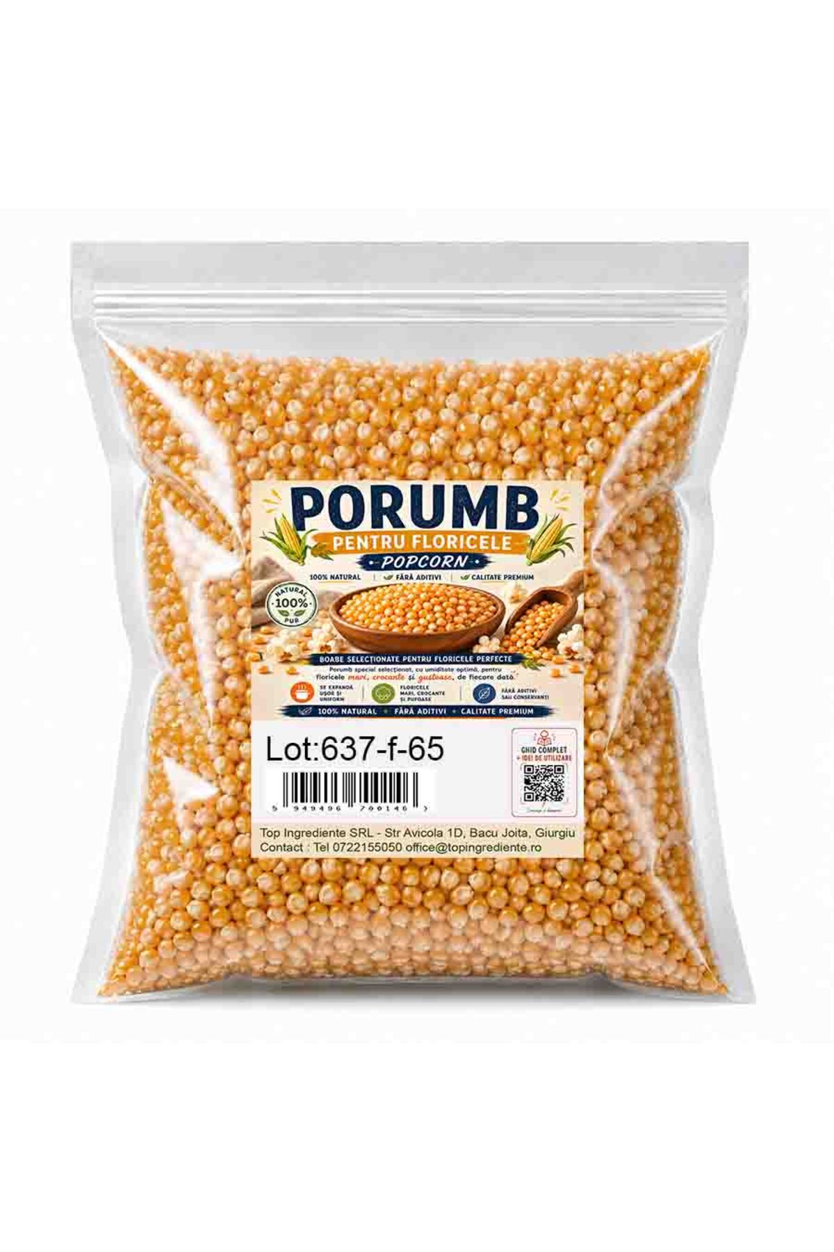 Top Ingrediente Porumb pentru Floricele Popcorn - 1KG